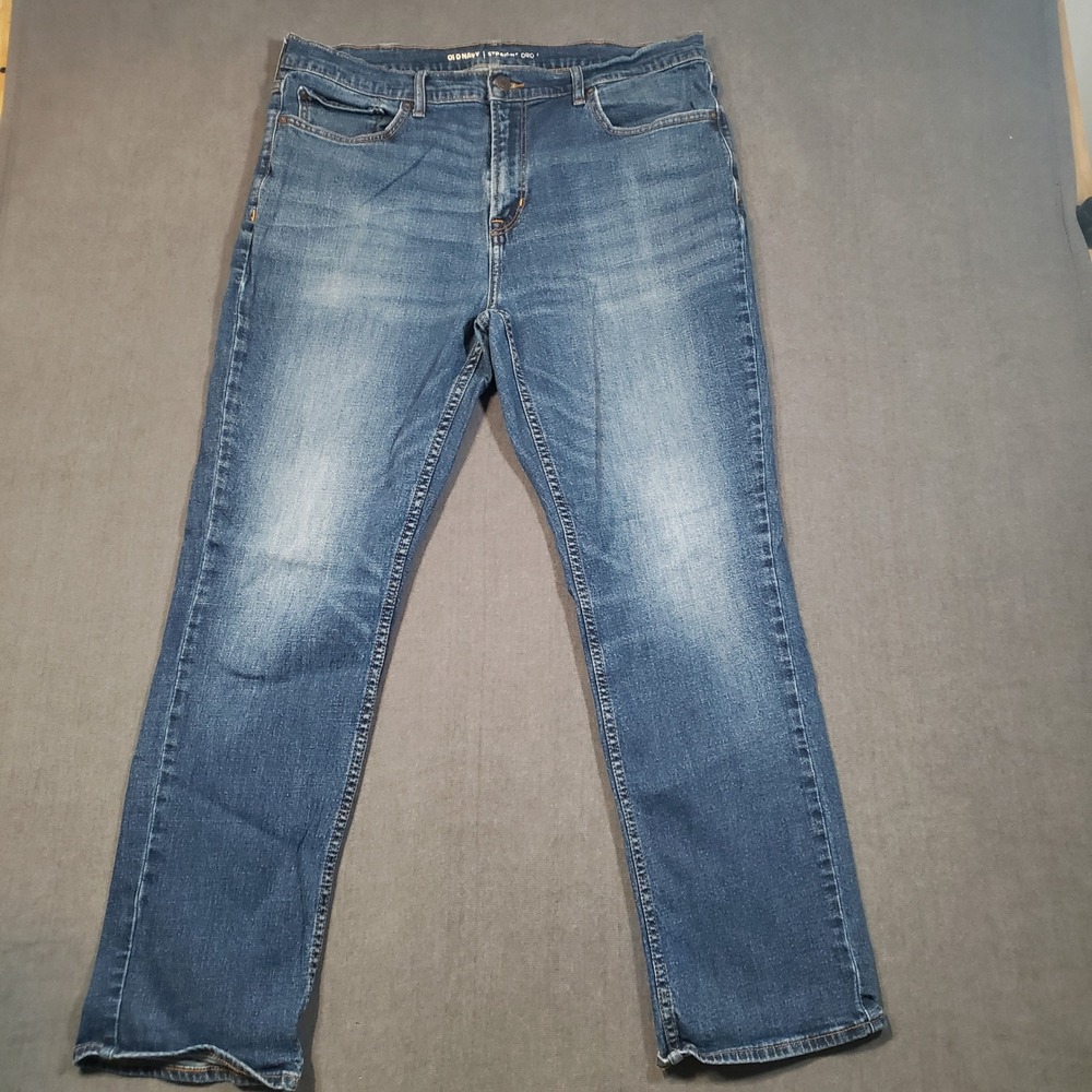 Old Navy Straight Jeans Mens‎ 36x32 Blue Medium Wash Built-In Flex Denim